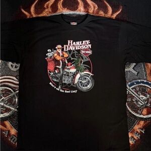 Harley-Davidson Holiday Motorcycle Black Tee